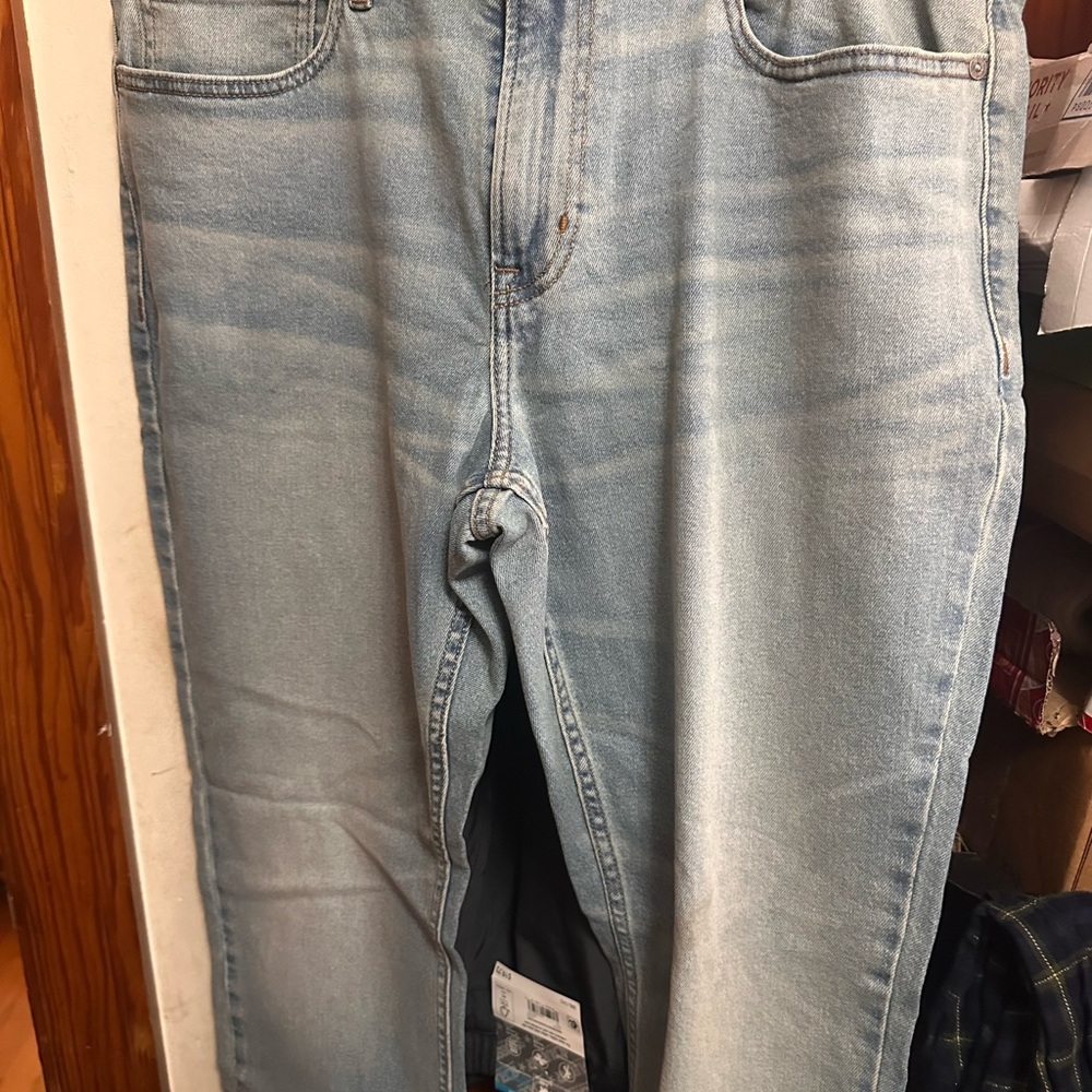 Old Navy Blue Relaxed Jeans with Distressed Look